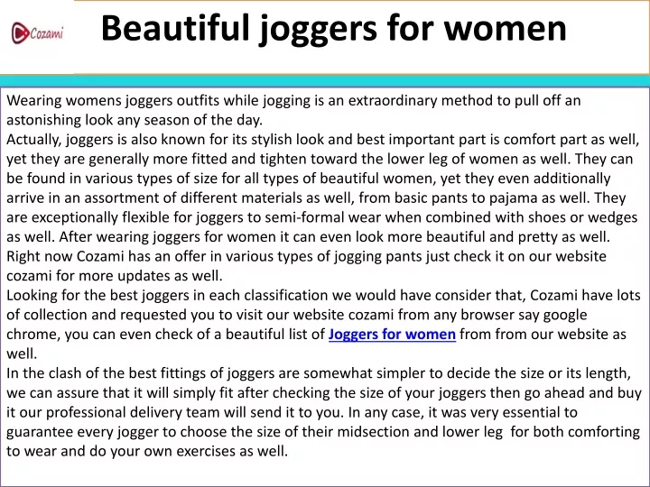 beautiful joggers for women