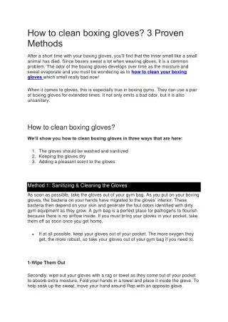 How to clean boxing gloves-converted