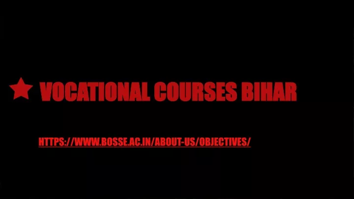 vocational courses bihar