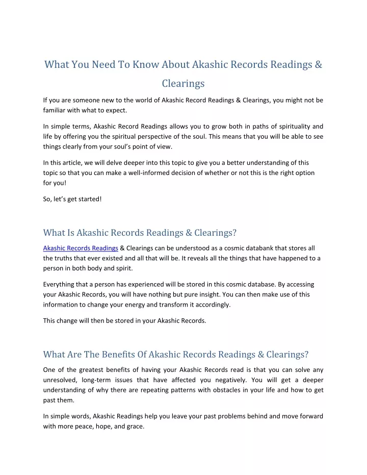 what you need to know about akashic records