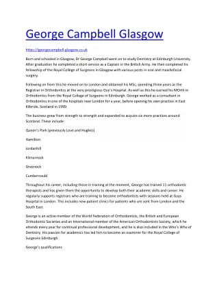George Campbell Glasgow