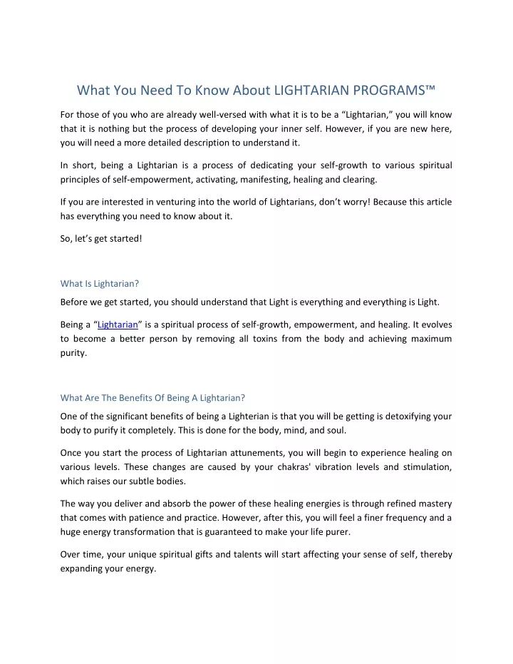 what you need to know about lightarian programs