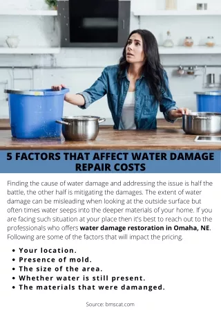 5 FACTORS THAT AFFECT WATER DAMAGE REPAIR COSTS