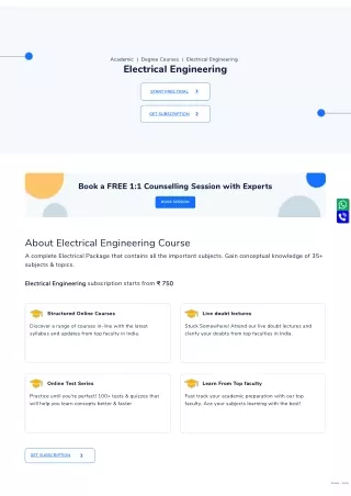 academic degree courses electrical engineering