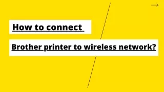 How to connect brother printer to wireless network