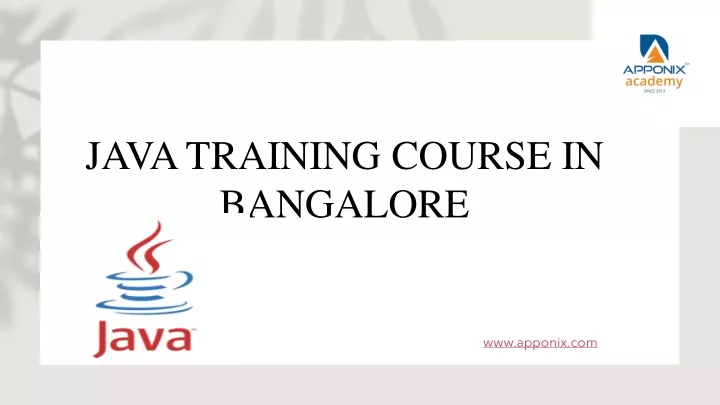 java training course in bangalore