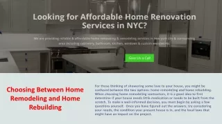 Choosing Between Home Remodeling and Home Rebuilding