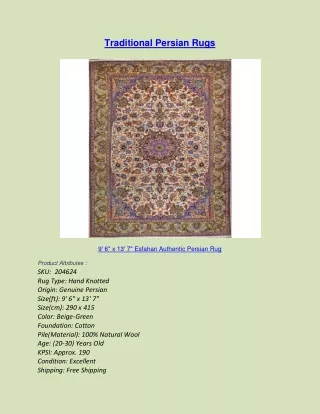 Traditional persian rugs