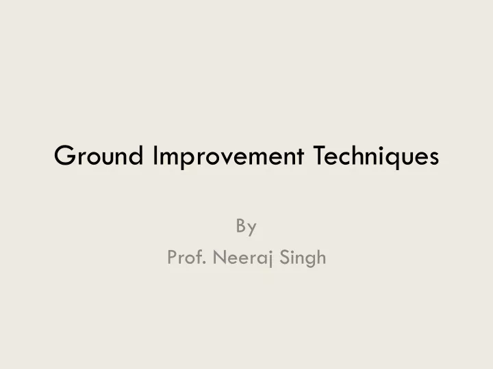 ground improvement techniques