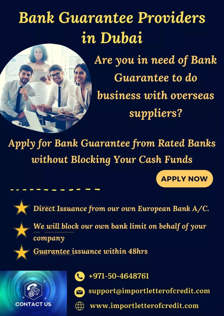 bank guarantee providers in dubai are you in need