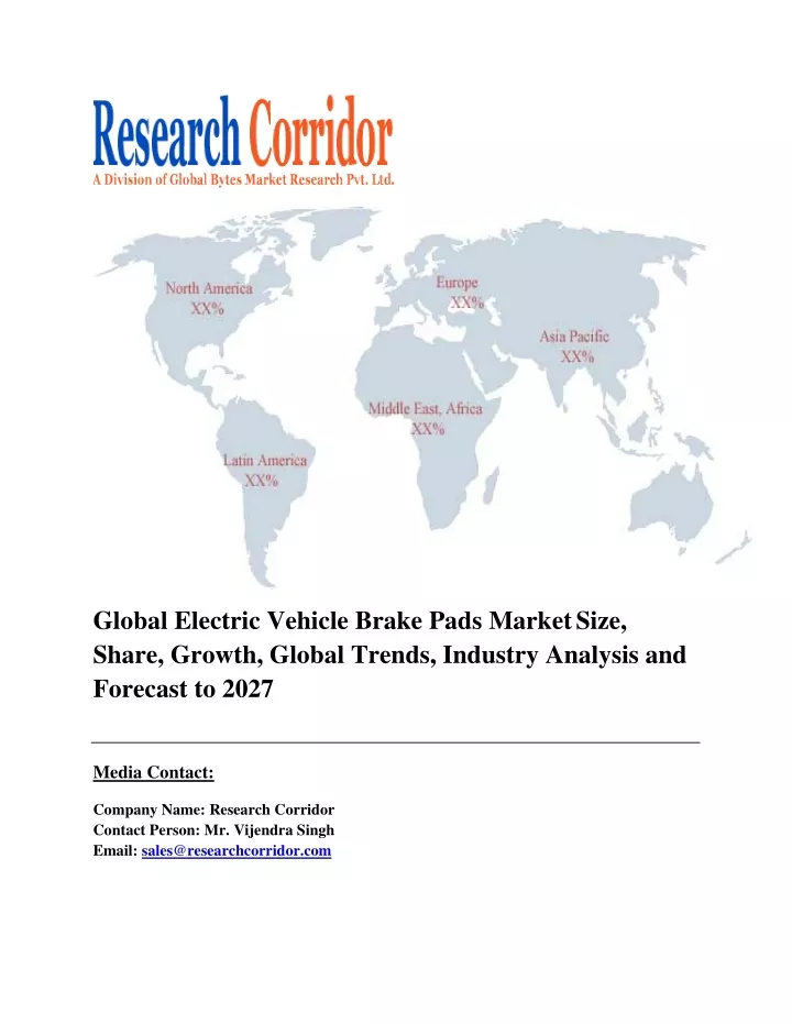 global electric vehicle brake pads market size