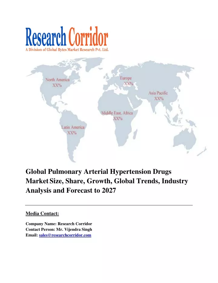global pulmonary arterial hypertension drugs