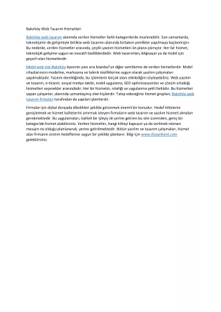 bak rk y web tasar m hizmetleri