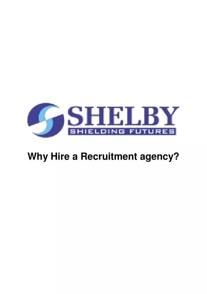 why hire a recruitment agency