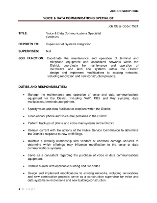 job description