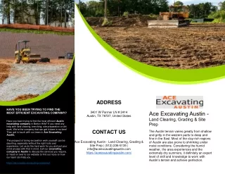 HAVE YOU BEEN TRYING TO FIND THE MOST EFFICIENT AUSTIN EXCAVATING COMPANY - ACE EXCAVATING AUSTIN
