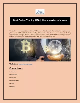 Best Online Trading USA  Home.auxilatrade.com