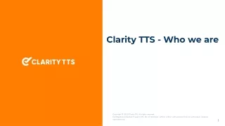 Clarity TTS - Who we are