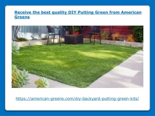Receive the best quality DIY Putting Green from American Greens