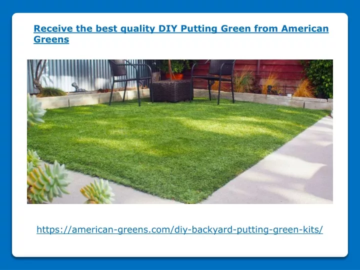 receive the best quality diy putting green from