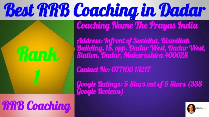 best rrb coaching in dadar