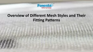overview of different mesh styles and their fitting patterns