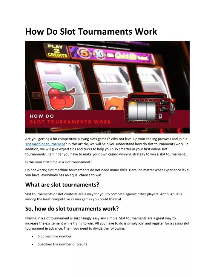 how do slot tournaments work