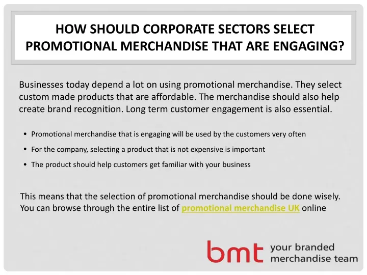 how should corporate sectors select promotional