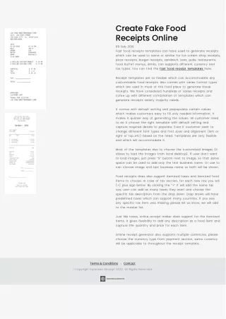 create fake food receipts online 09 feb 2016 fast