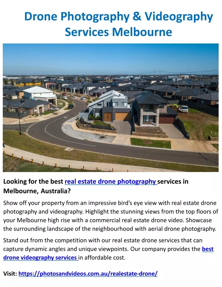 drone photography videography services melbourne