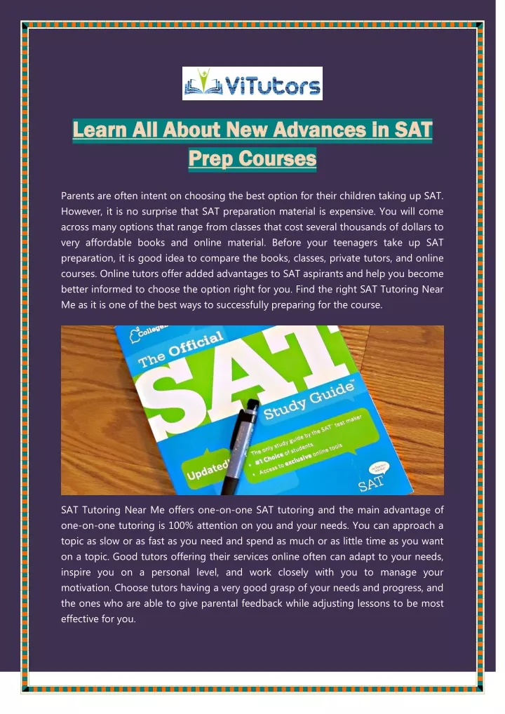 learn all about new advances in sat learn