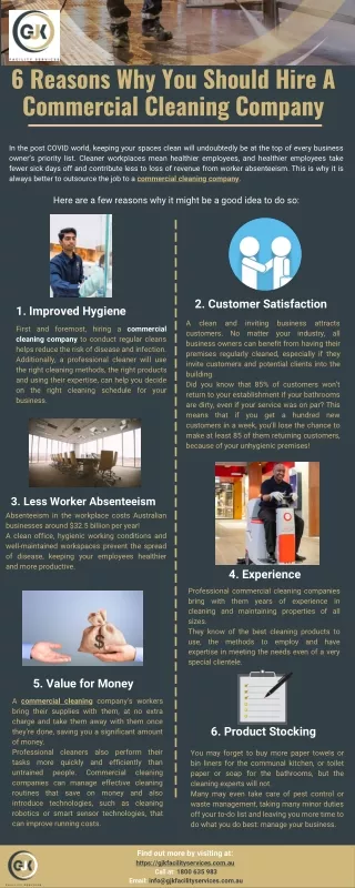 6 Reasons Why You Should Hire A Commercial Cleaning Company