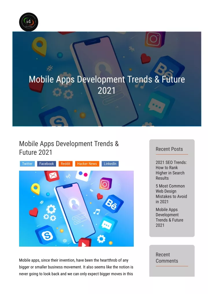 mobile apps development trends future 2021