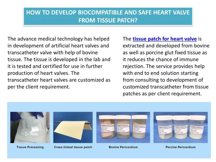 how to develop biocompatible and safe heart valve