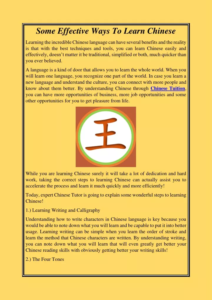 some effective ways to learn chinese