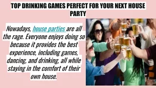 TOP DRINKING GAMES PERFECT FOR YOUR NEXT HOUSE PARTY