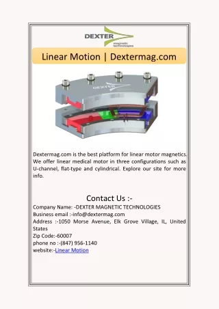 Linear Motion | Dextermag.com