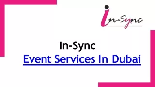 Event services in Dubai | In-Sync