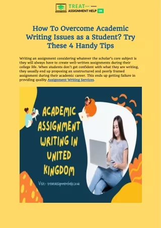 how to overcome academic writing issues