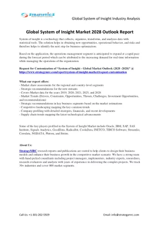 global system of insight industry analysis