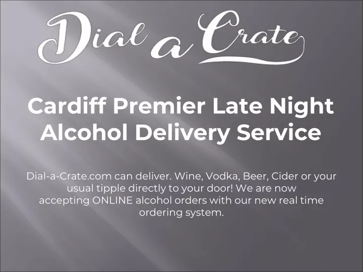 cardiff premier late night alcohol delivery