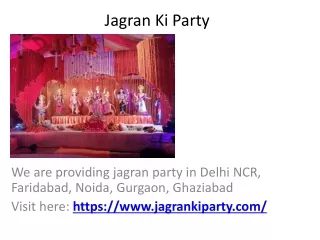jagran ki party