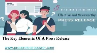 key elements of press release