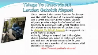 Things To Know About London Gatwick Airport