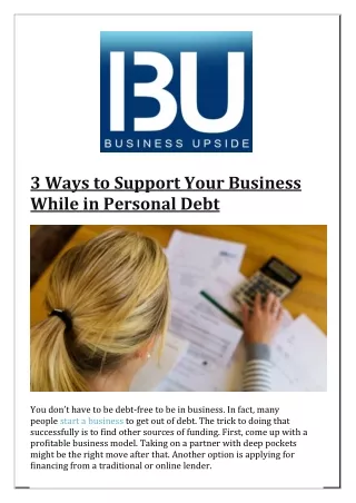 3 ways to support your business while in personal
