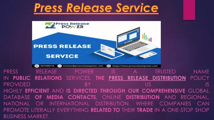 press in public relations services the press