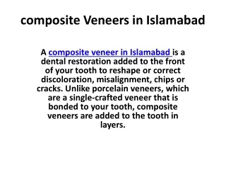 composite Veneers in Islamabad