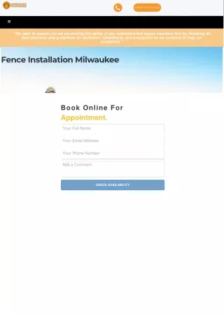 Fence Installation Milwaukee PDF