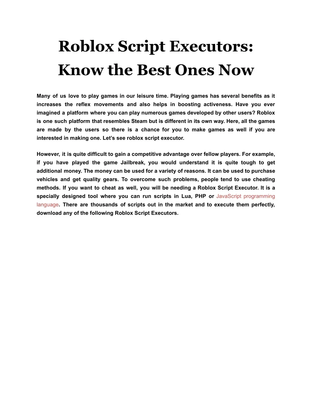 PPT Roblox Script Executors Know the Best Ones Now PowerPoint