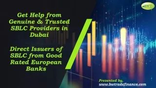 get help from genuine trusted sblc providers in dubai